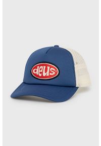 Deus Ex Machina czapka z aplikacją. Kolor: niebieski. Wzór: aplikacja