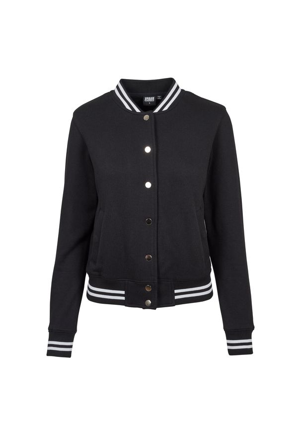 Urban Classics - Kurtka damska teddy duże rozmiary miejska Classic college sweat. Kolor: czarny