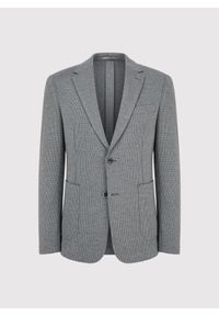 Pako Lorente - PAKO LORENTE - Szara marynarka w pepitkę z dzianiny. Kolor: szary. Materiał: dzianina. Sezon: jesień #2