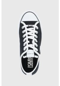 Karl Lagerfeld tenisówki KAMPUS MAX KL60410 damskie kolor czarny. Nosek buta: okrągły. Zapięcie: sznurówki. Kolor: czarny. Materiał: guma. Obcas: na platformie #3
