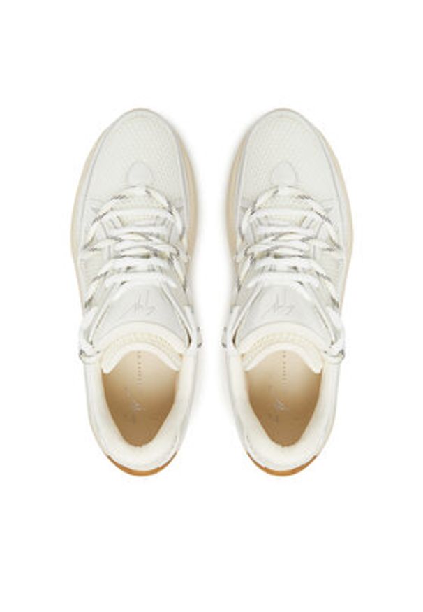 Giuseppe Zanotti Sneakersy RM50008 Biały. Kolor: biały. Materiał: materiał