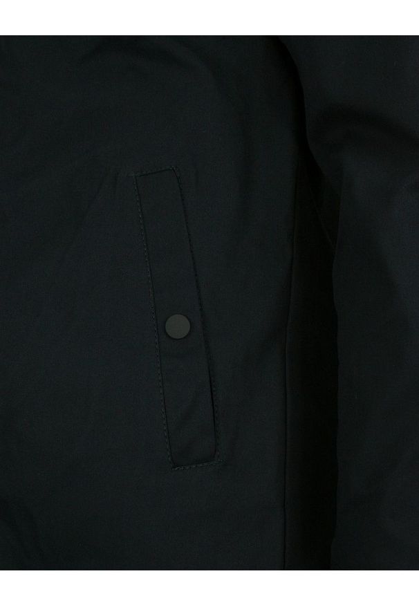 Granatowy, Elegancki Płaszcz Męski - Brave Soul. Kolor: niebieski. Materiał: poliester, tkanina. Styl: elegancki