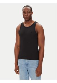 Tommy Jeans Tank top Classic Flag DM0DM21927 Czarny Slim Fit. Kolor: czarny. Materiał: bawełna
