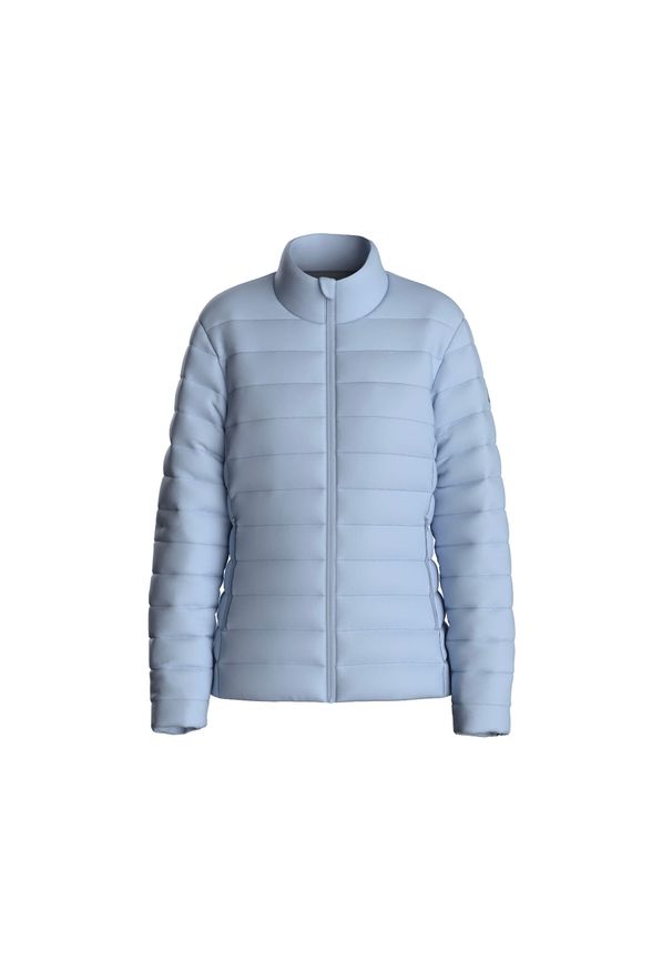 quechua - Kurtka turystyczna damska puchowa MH100. Kolor: fioletowy. Materiał: poliester, materiał. Sport: turystyka piesza