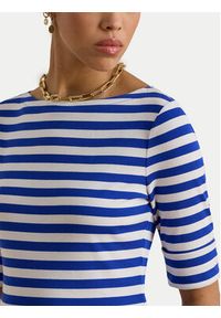 Lauren Ralph Lauren - LAUREN RALPH LAUREN Bluzka 200P03750002 Niebieski Slim Fit. Kolor: niebieski. Materiał: bawełna #3