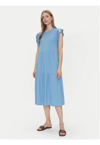 Vila Sukienka codzienna Summer 14087542 Zielony Loose Fit. Okazja: na co dzień. Kolor: zielony. Materiał: bawełna. Typ sukienki: proste. Styl: casual