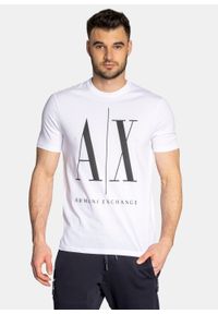 Koszulka męska biała Armani Exchange 8NZTPA ZJH4Z 5100. Kolor: biały
