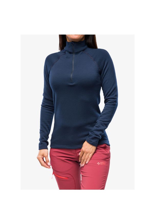Bluza termiczna damska Houdini Desoli Thermal Half Zip. Kolor: niebieski. Sezon: zima. Sport: narciarstwo