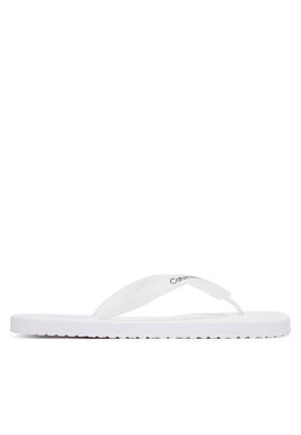 Calvin Klein Japonki Logo Strap HM0HM02105 Biały. Kolor: biały. Materiał: syntetyk