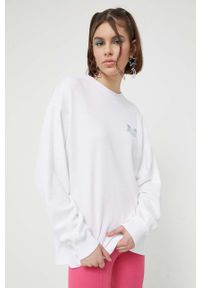 Hollister Co. bluza damska kolor biały z nadrukiem. Kolor: biały. Wzór: nadruk. Styl: klasyczny #2