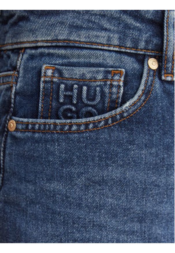 Hugo - HUGO Jeansy Geredith 50553175 Niebieski Wide Leg. Kolor: niebieski