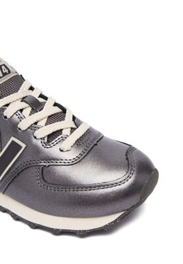 New Balance Sneakersy WL574MGS Srebrny. Kolor: srebrny. Materiał: skóra. Model: New Balance 574