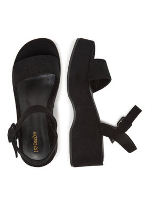 DeeZee Sandały DXJ220515 Czarny. Kolor: czarny. Materiał: materiał