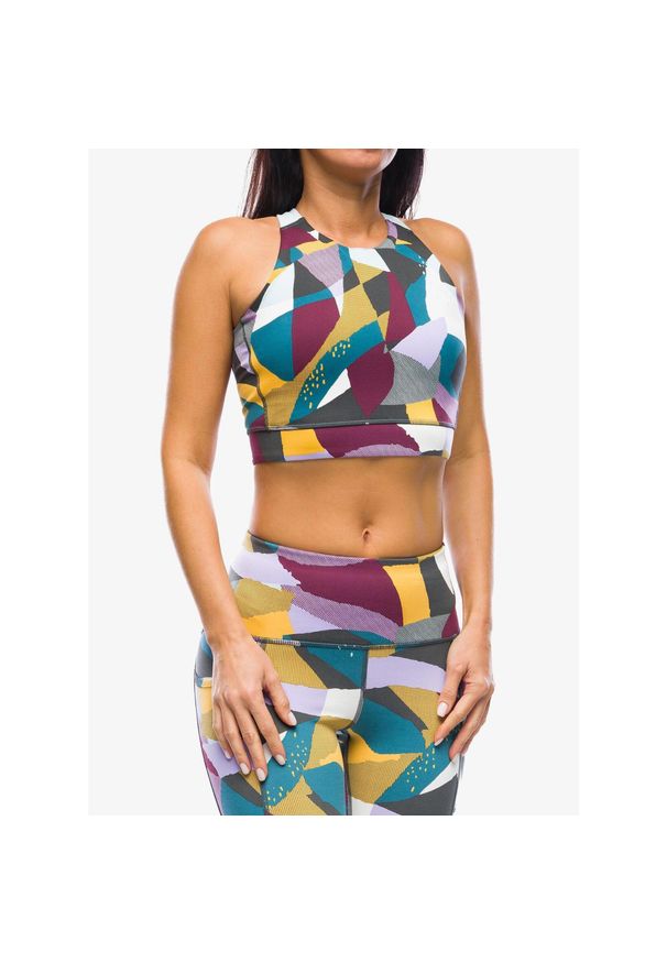 Biustonosz sportowy Smartwool Active Crop Bra. Kolor: fioletowy