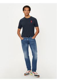 U.S. Polo Assn. T-Shirt MUP3311 Granatowy Slim Fit. Typ kołnierza: polo. Kolor: niebieski. Materiał: bawełna #4