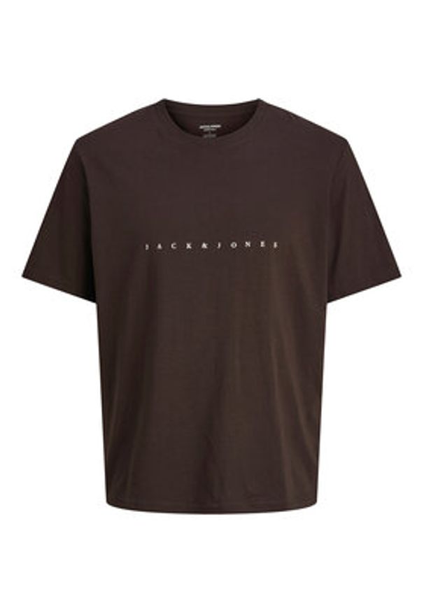Jack & Jones - Jack&Jones T-Shirt Star 12234746 Brązowy Relaxed Fit. Kolor: brązowy. Materiał: bawełna
