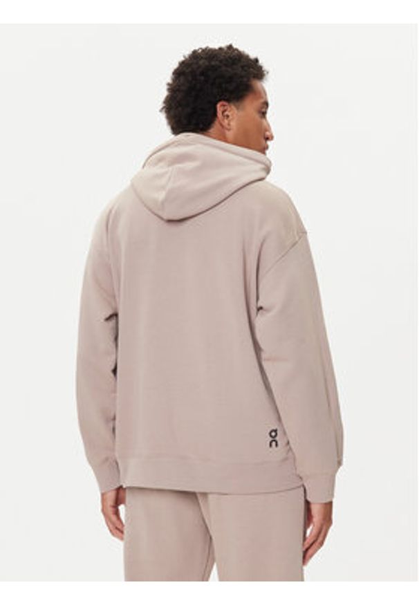 On Bluza Club Hoodie 1ME1003 Beżowy Relaxed Fit. Kolor: beżowy. Materiał: bawełna