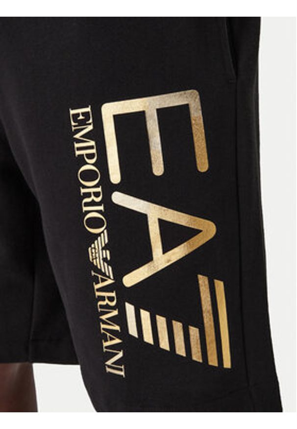 EA7 Emporio Armani Szorty sportowe 7M001414 AF22266 MC004 Czarny Regular Fit. Kolor: czarny. Materiał: bawełna. Styl: sportowy