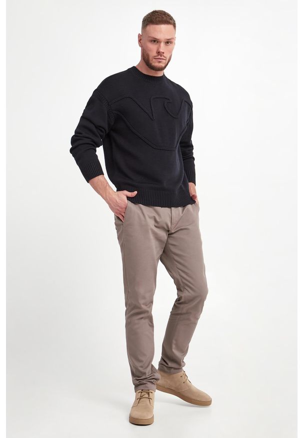 Emporio Armani - Sweter męski wełniany EMPORIO ARMANI. Materiał: wełna