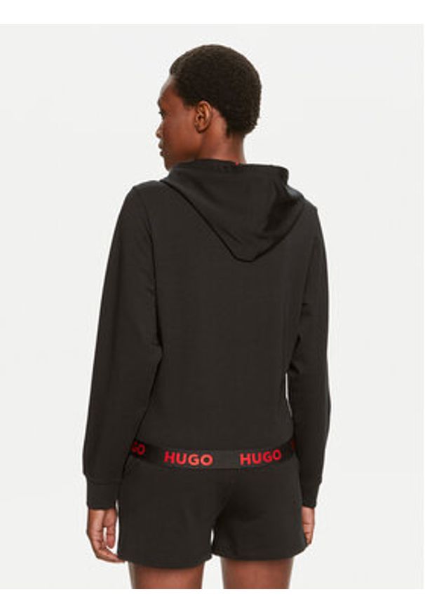 Hugo Bluza Sporty Logo 50520504 Czarny Relaxed Fit. Kolor: czarny. Materiał: bawełna, syntetyk. Styl: sportowy