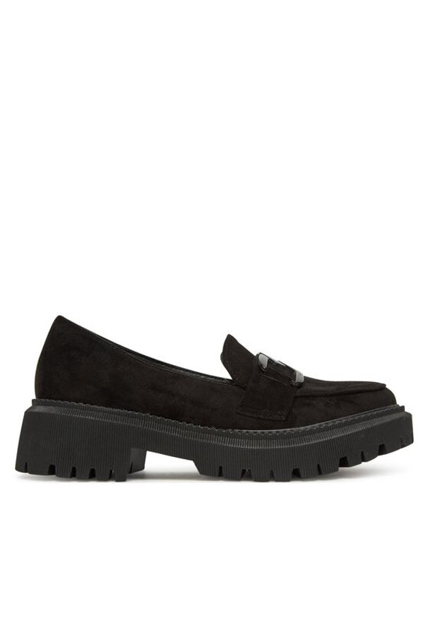 DeeZee Loafersy LE601-5 Czarny. Kolor: czarny. Materiał: materiał