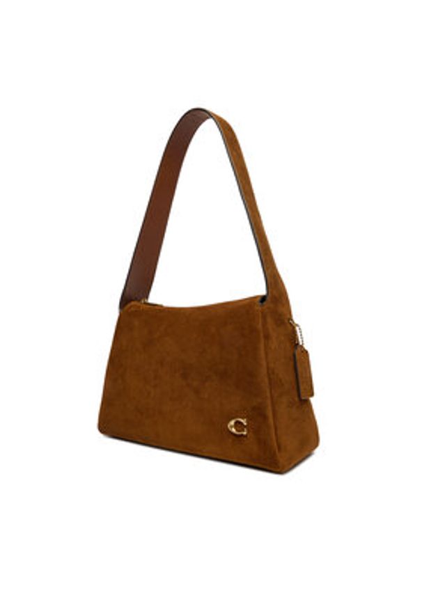 Coach Torebka Lola SB2 CDD06 Miedziany. Kolor: brązowy. Materiał: skórzane, zamszowe