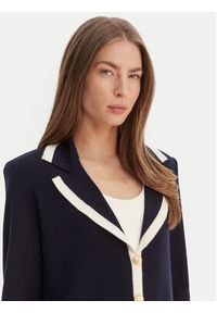 Luisa Spagnoli Kardigan Meridien 100357 Granatowy Regular Fit. Kolor: niebieski. Materiał: wełna #4