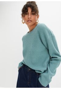 bonprix - Sweter, krótszy fason. Kolor: niebieski. Długość: krótkie #1