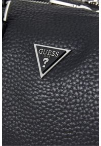 Guess - GUESS Czarna męska podróżna torba Torino Duffle. Kolor: czarny. Materiał: skóra ekologiczna #5