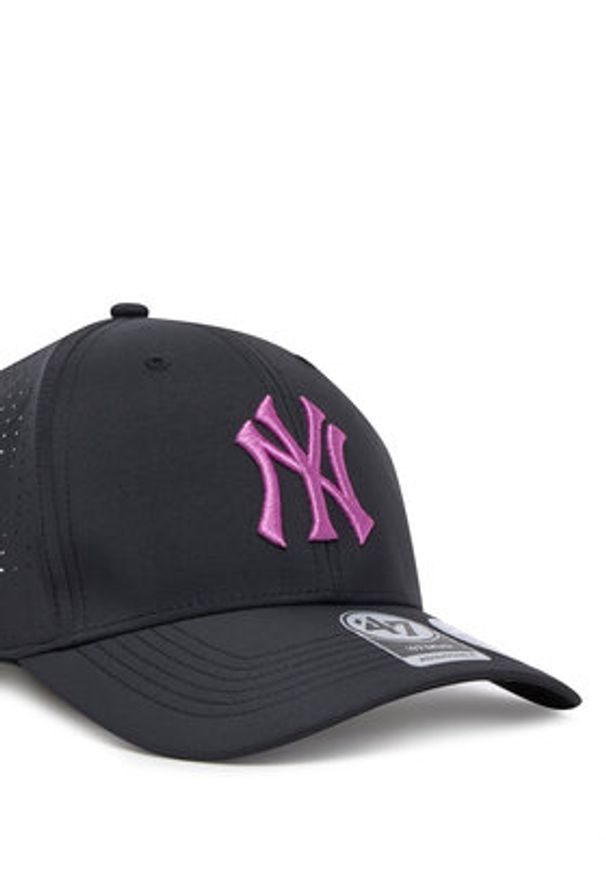 47 Brand Czapka z daszkiem MLB New York Yankees Back Line ’47 MVP B-BKLNE17BBV Czarny. Kolor: czarny. Materiał: materiał, nylon