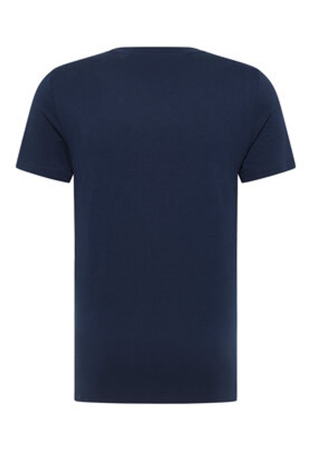 Mustang T-Shirt Austin 1016483 Granatowy Regular Fit. Kolor: niebieski. Materiał: bawełna