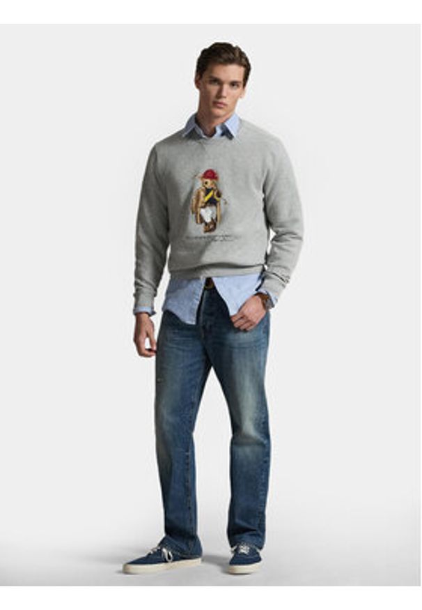 Polo Ralph Lauren Bluza 710B14625002 Szary Regular Fit. Typ kołnierza: polo. Kolor: szary. Materiał: bawełna