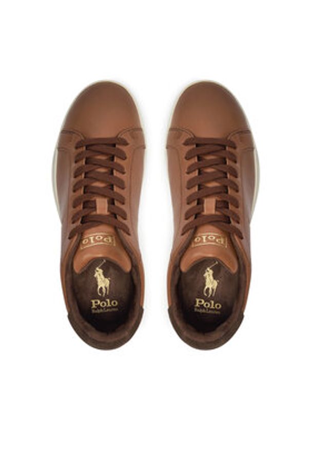 Polo Ralph Lauren Sneakersy Hrt Ct II 809892556001 Brązowy. Kolor: brązowy. Materiał: skóra