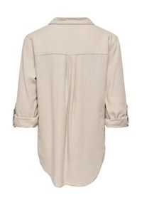 only - ONLY Koszula Goa 15363991 Beżowy Loose Fit. Kolor: beżowy. Materiał: len #4