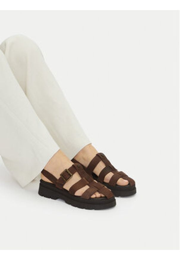 Beverly Hills Polo Club Sandały WI34-HARPER-02 Brązowy. Kolor: brązowy. Materiał: nubuk, skóra