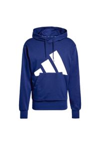 Adidas - Bluza z kapturem Essentials Big Logo French Terry. Typ kołnierza: kaptur. Kolor: biały, wielokolorowy, niebieski. Materiał: materiał