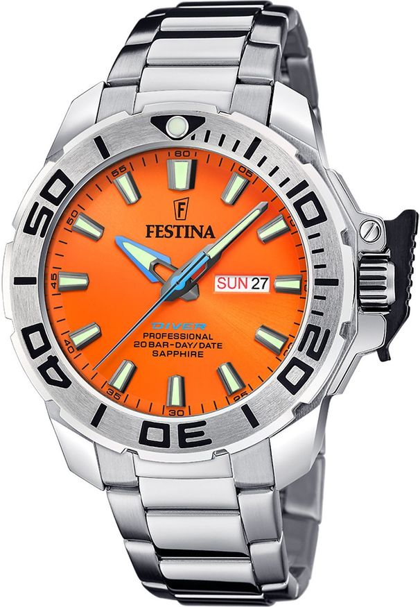 Zegarek Festina Zegarek męski Festina F20665-5 srebrny. Kolor: srebrny