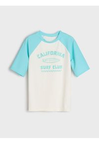 Sinsay - Koszulka plażowa UPF 50 z krótkim rękawem - zielony. Kolor: zielony. Długość: krótkie #1