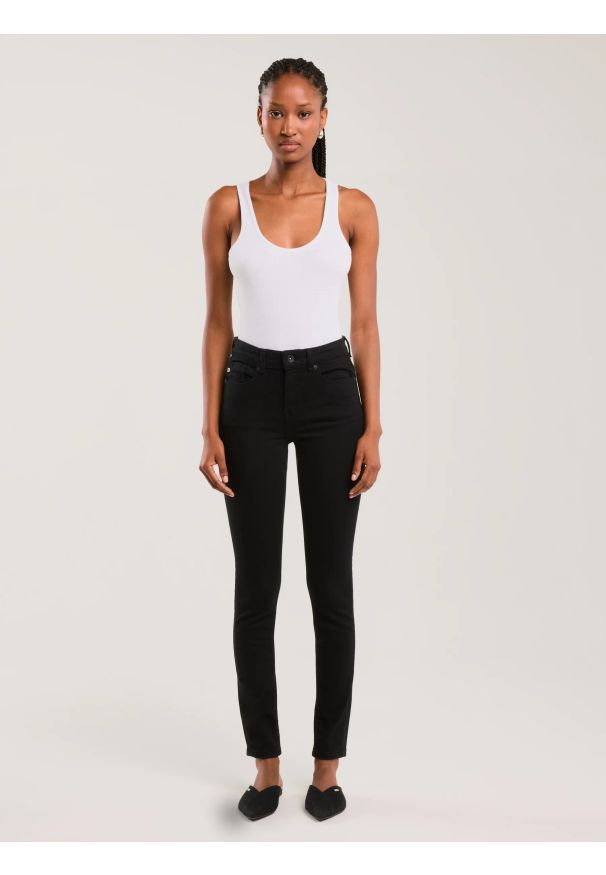 Big-Star - Jeansy damskie skinny czarne Adela 915. Okazja: do domu. Kolor: czarny. Długość: długie