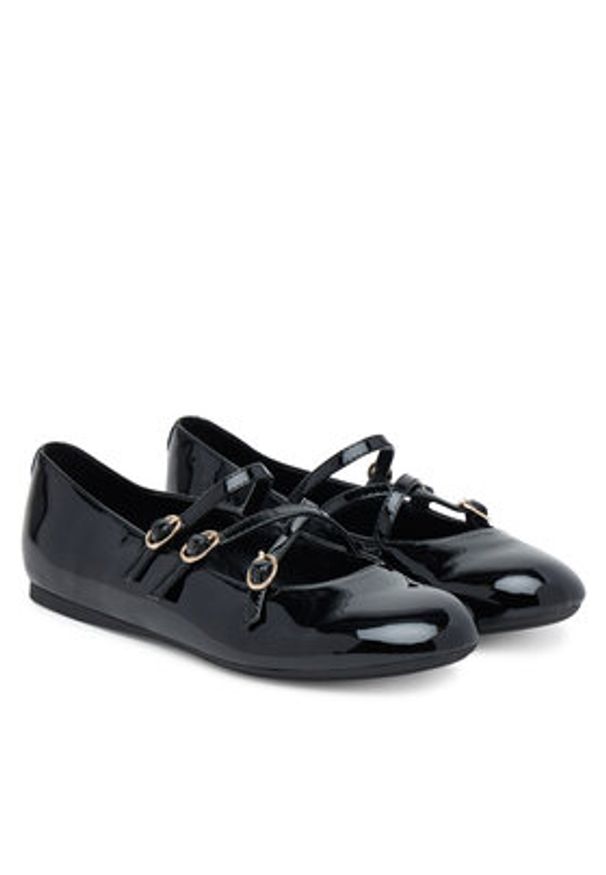 Guess Baleriny FLTKAL PAF02 Czarny. Kolor: czarny. Materiał: skóra