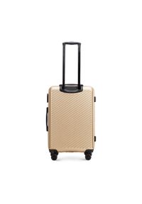 Wittchen - Komplet walizek z ABS-u w ukośne paski. Kolor: złoty. Materiał: poliester. Wzór: paski. Styl: elegancki #8