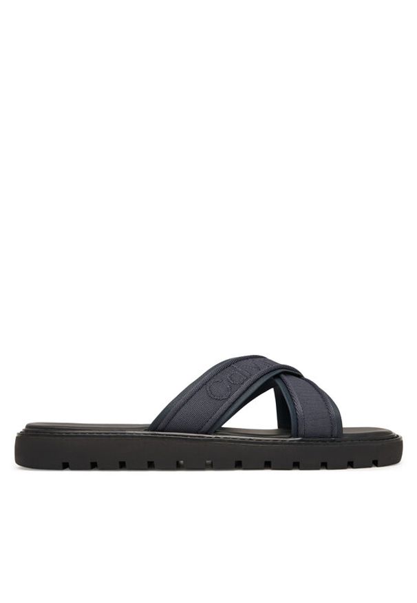 Calvin Klein Klapki Sq Molded Sandal Xcross Wb HM0HM02101 Granatowy. Kolor: niebieski. Materiał: materiał