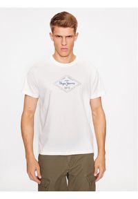 Pepe Jeans T-Shirt Wesley PM509123 Biały Regular Fit. Kolor: biały. Materiał: bawełna #1
