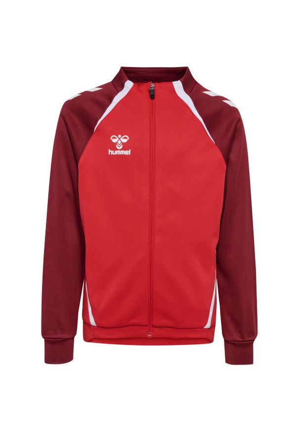 Dziecięca bluza dresowa zapinana na zamek Hummel Lead 2.0 Track. Kolor: czerwony, wielokolorowy, brązowy. Materiał: dresówka