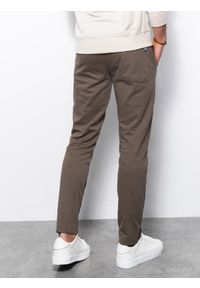 Ombre Clothing - Spodnie męskie dresowe bez ściągacza na nogawce - grafitowe V1 P946 - L. Kolor: szary. Materiał: dresówka #3