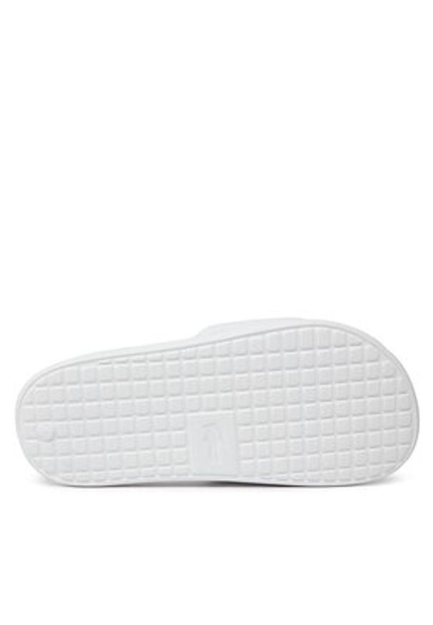 Lacoste Klapki Serve Slide 1.0 123 1 Cuj 745CUJ0012-082 Biały. Kolor: biały. Materiał: skóra