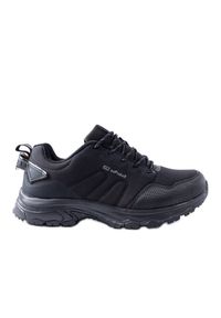 McBraun Czarne buty trekkingowe Batard. Wysokość cholewki: przed kostkę. Nosek buta: okrągły. Zapięcie: sznurówki. Kolor: czarny. Materiał: softshell, tkanina. Szerokość cholewki: normalna. Sezon: lato. Obcas: na płaskiej podeszwie #1