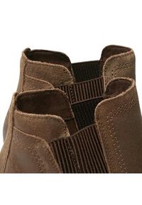 Clarks Botki Leda Up 261749634 Brązowy. Kolor: brązowy. Materiał: nubuk, skóra #4