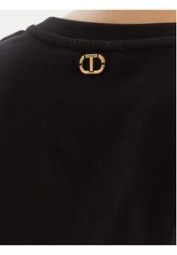 TwinSet - TWINSET T-Shirt 252TT2312 Czarny Regular Fit. Kolor: czarny. Materiał: bawełna #5