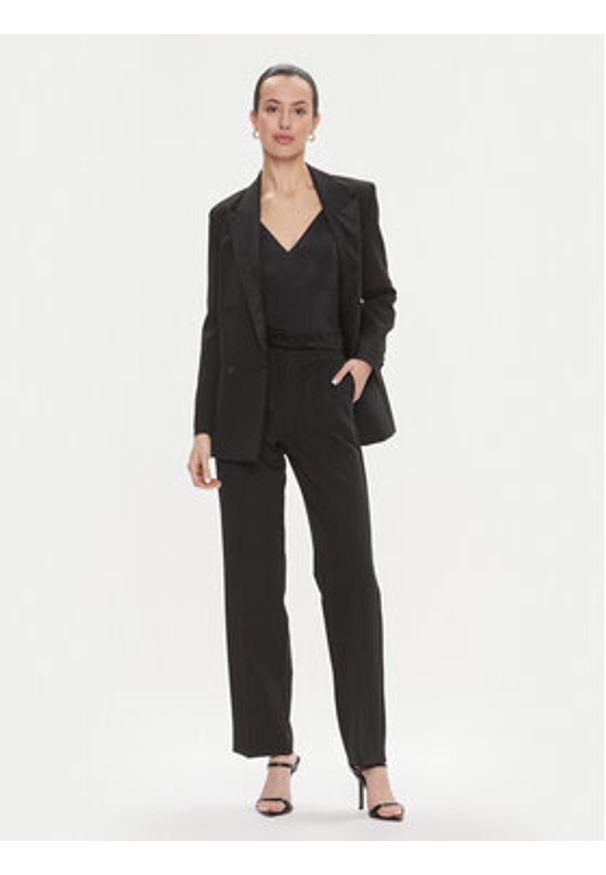 ViCOLO Spodnie materiałowe TR0932 Czarny Straight Fit. Kolor: czarny. Materiał: syntetyk
